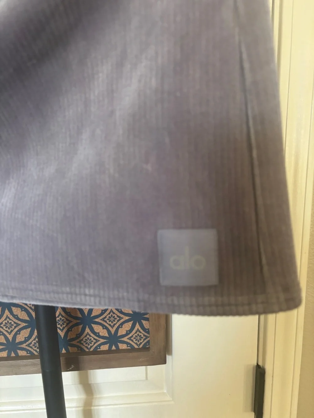ALO Yoga Lavender Ribbed A-Line Mini Skirt